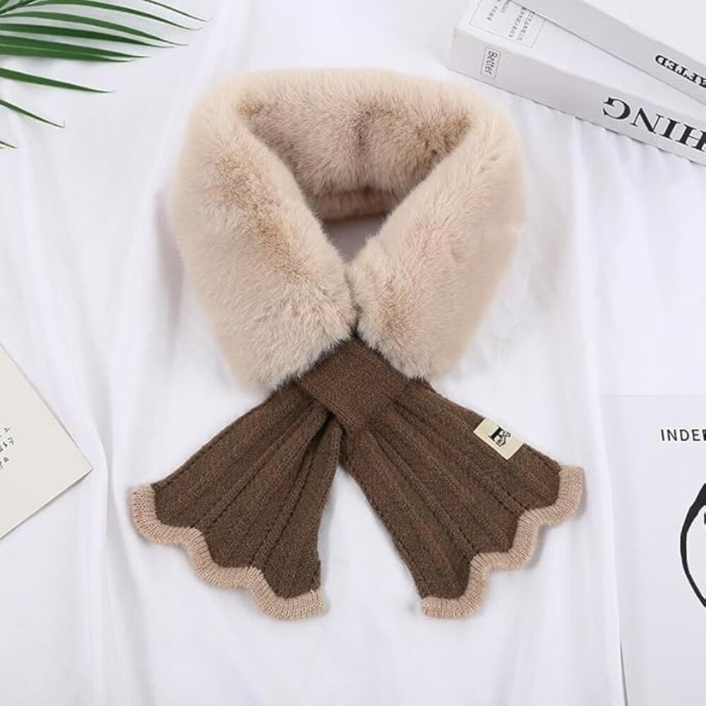 Winter Fluffy Plush Scarf Sz S